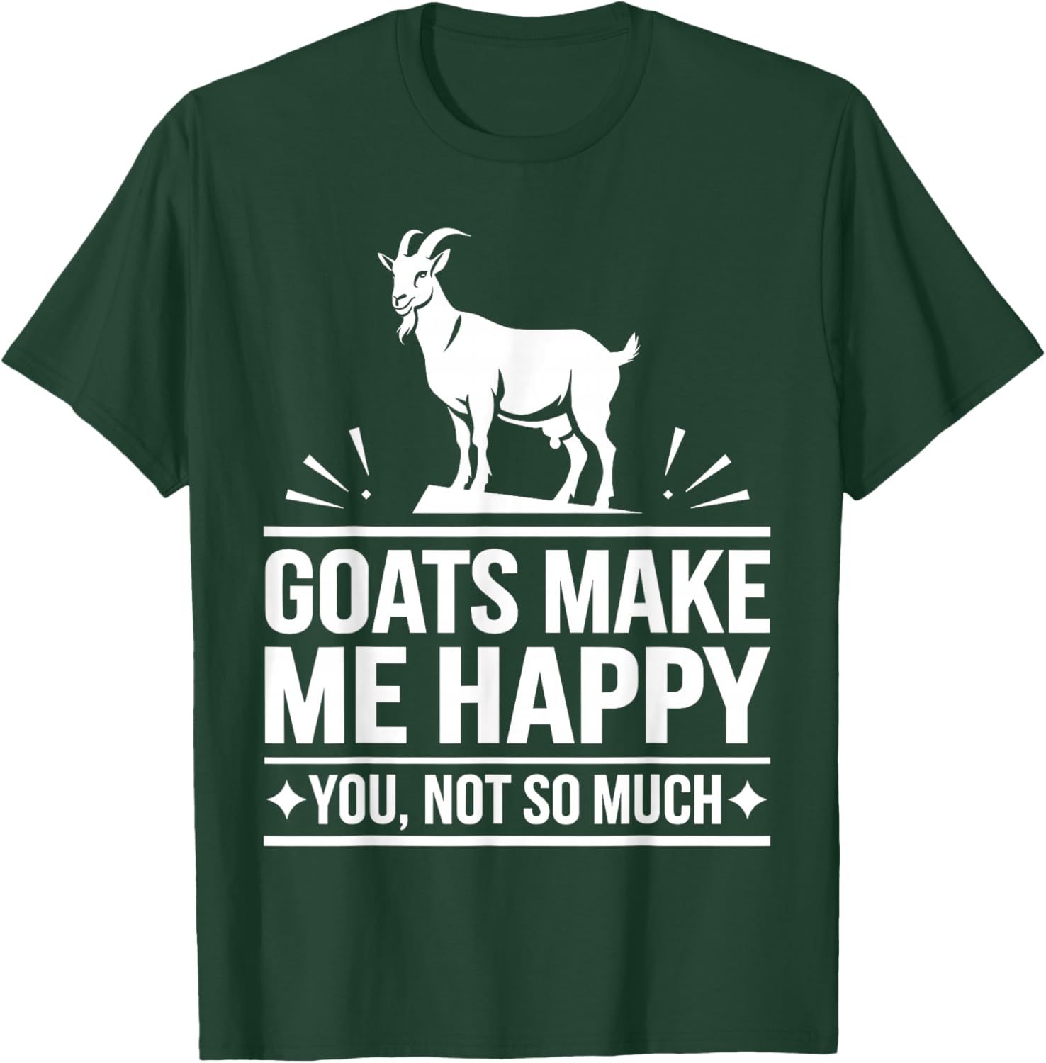Cute Goat Design Women Kids Animal Farmer Goat Lover T-Shirt - T-Shirt | Forest