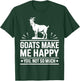 Cute Goat Design Women Kids Animal Farmer Goat Lover T-Shirt - T-Shirt | Forest