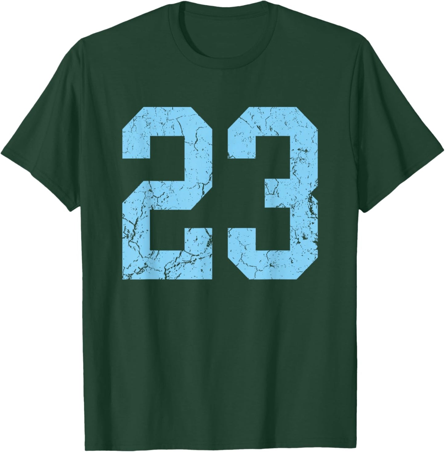 Distressed Baby Blue Number 23 Jersey Player Uniform #23 T-Shirt - T-Shirt | Forest