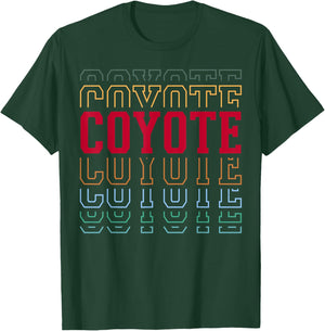 Coyote Layered Text Costume Animal Lover T-Shirt - T-Shirt | Forest