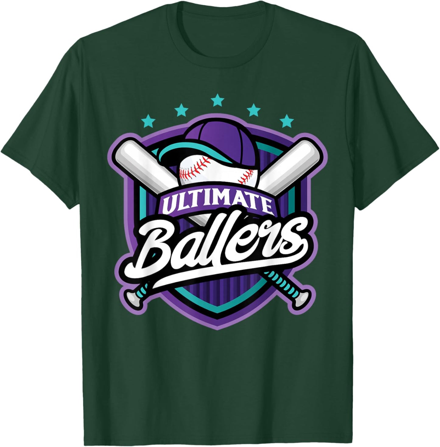 Ultimate Ballers Baseball T-Shirt - T-Shirt | Forest