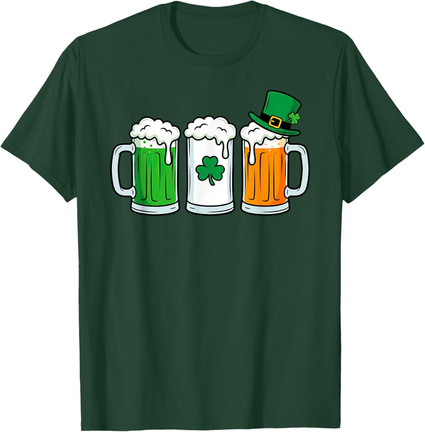 Irish Beer Drinking St Patricks Day Leprechaun Men Women T-Shirt - T-Shirt | Forest