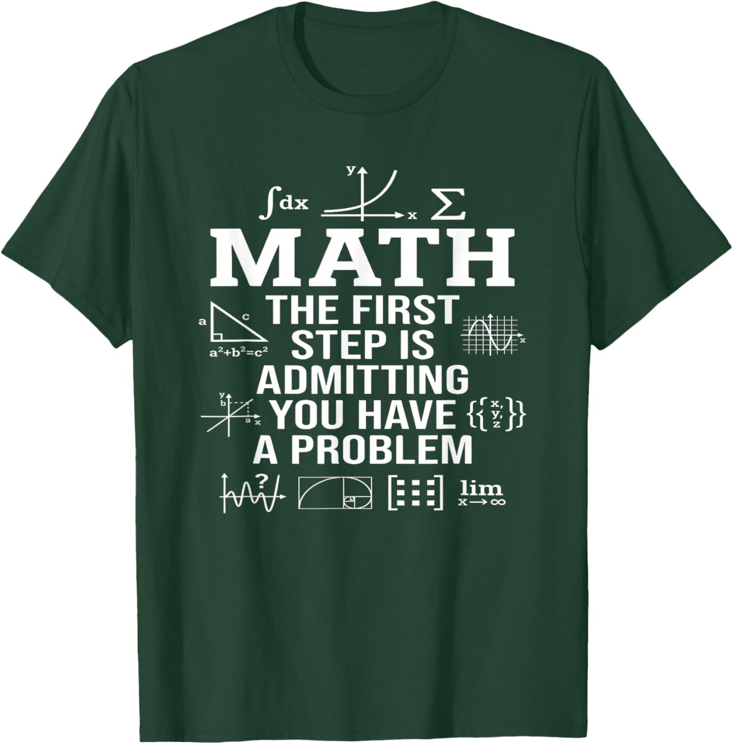 Math The First Step is Admitting You Have A Problem Men T-Shirt - T-Shirt | Forest