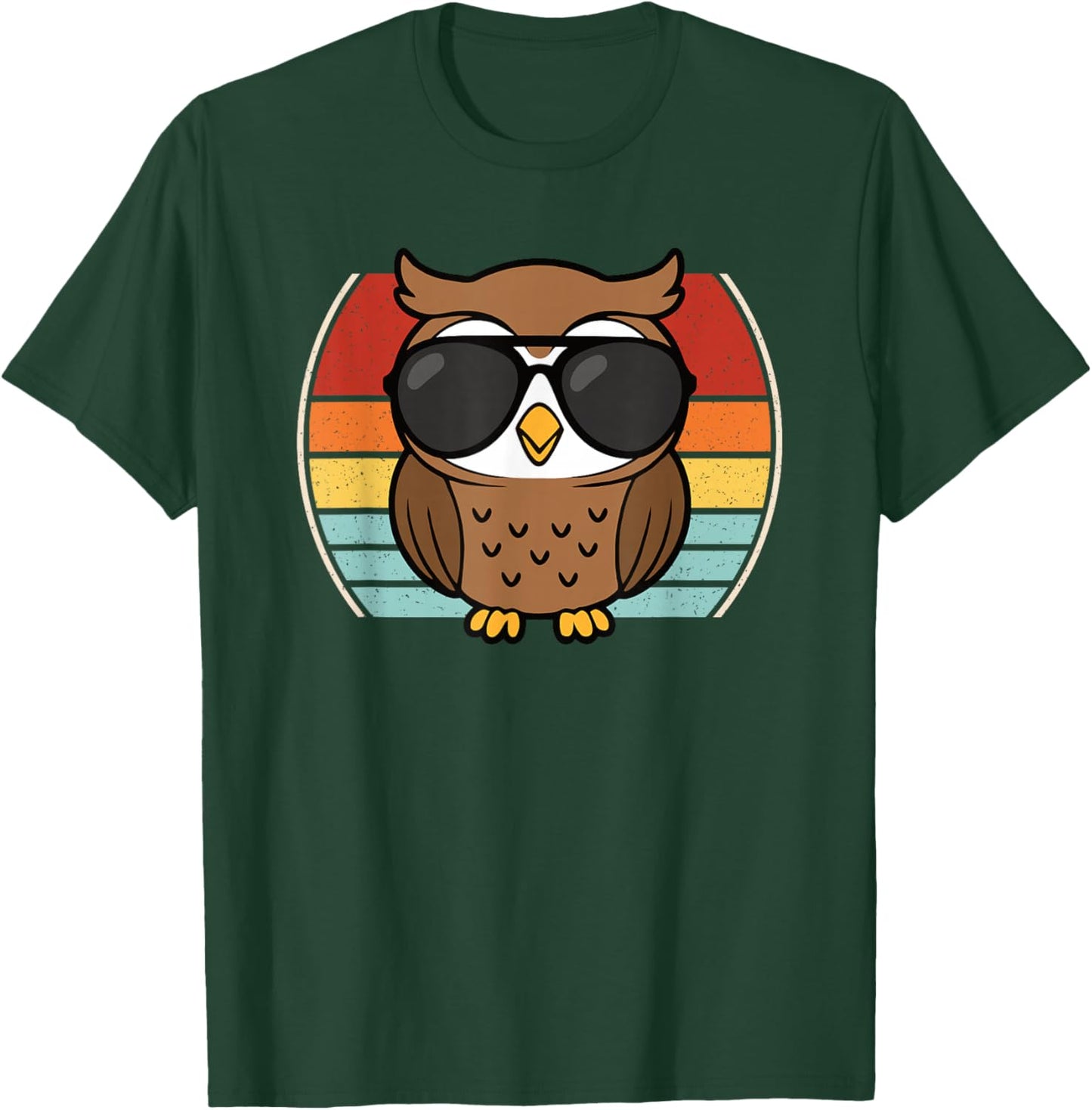 Cool Owl Lover Men Boys Kids T-Shirt - T-Shirt | Forest