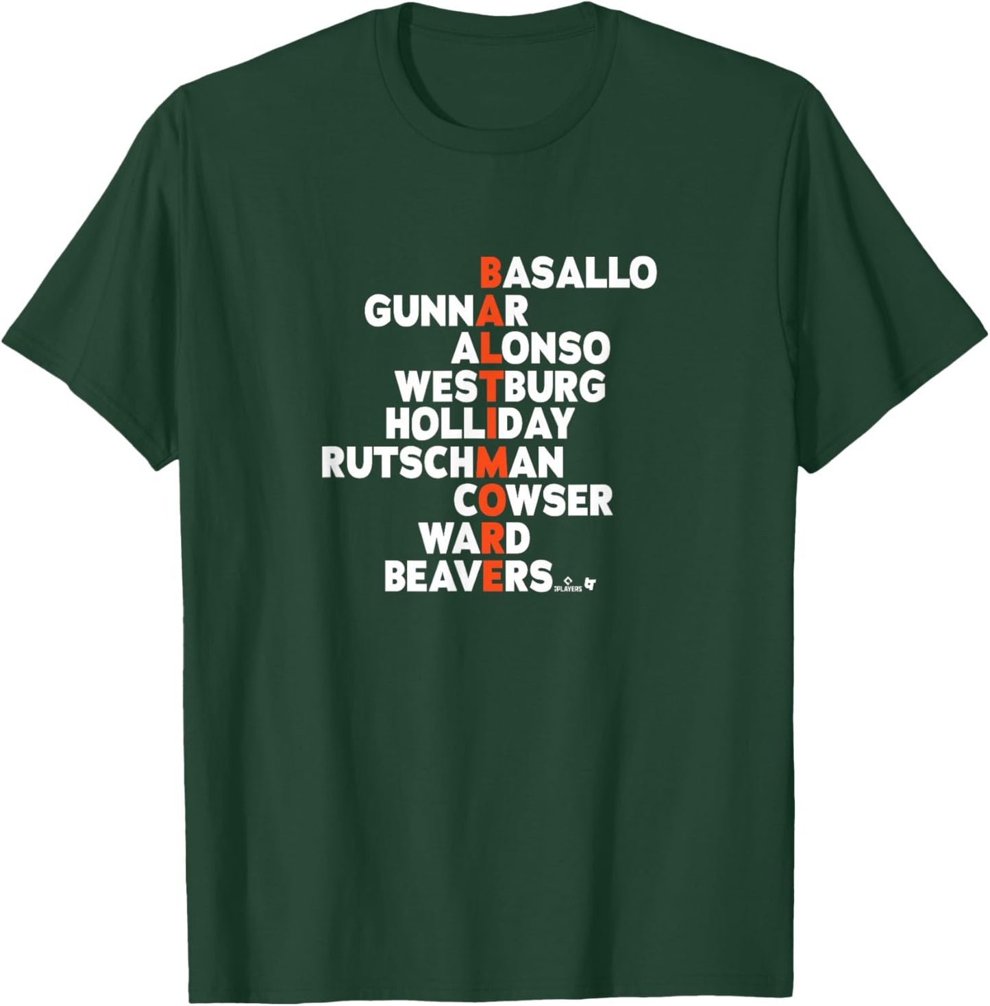 Baltimore Baseball Names 2026 T-Shirt - T-Shirt | Forest