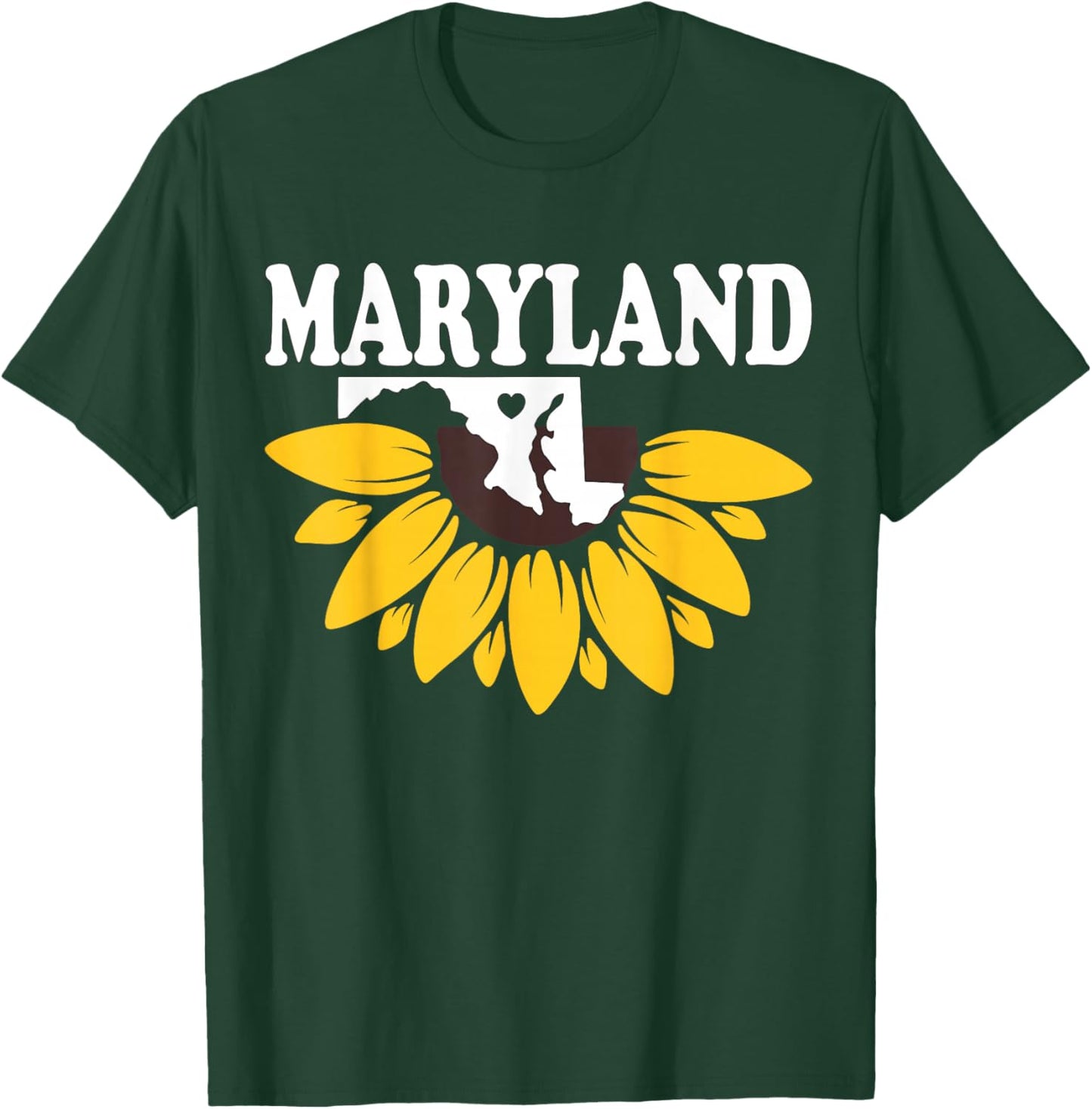 USA American Patriot Kids Boys Girls Maryland T-Shirt - T-Shirt | Forest