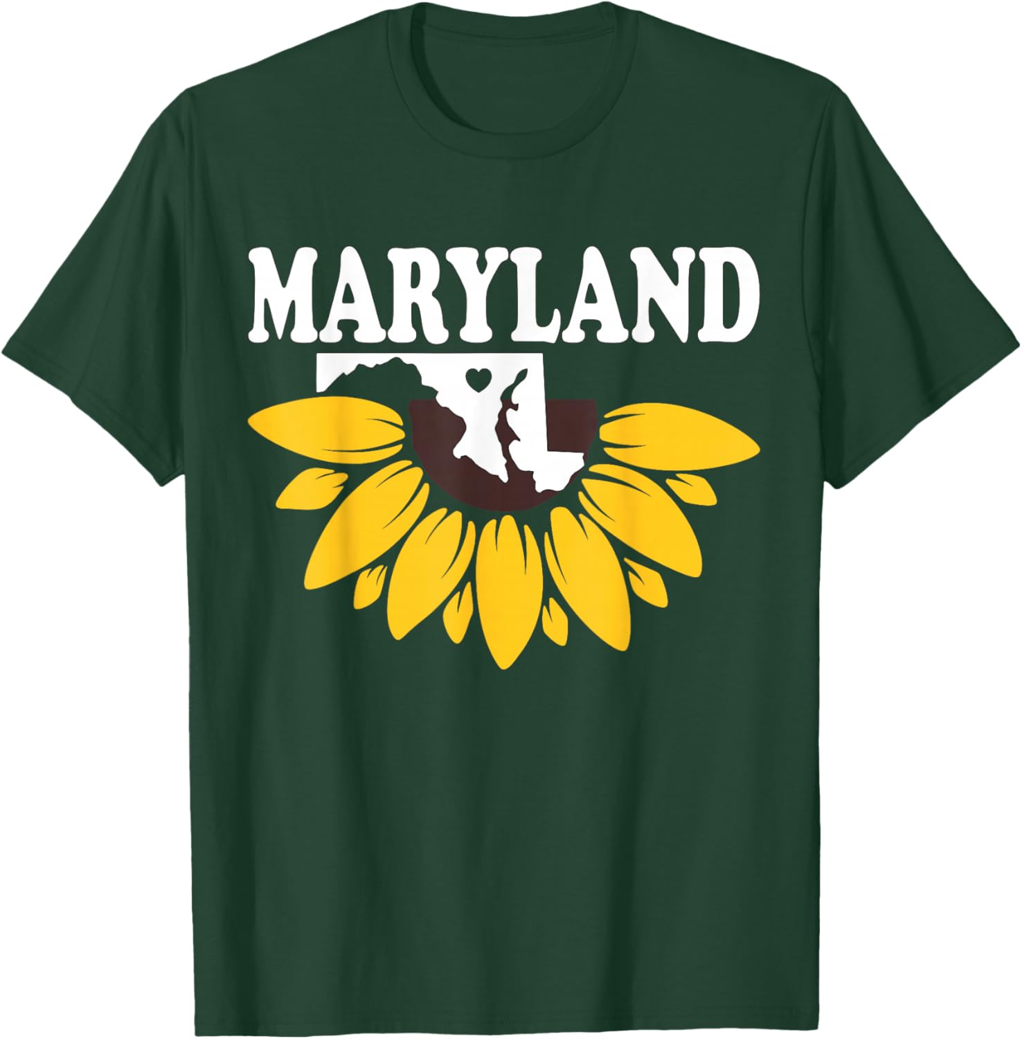 USA American Patriot Kids Boys Girls Maryland T-Shirt - T-Shirt | Forest