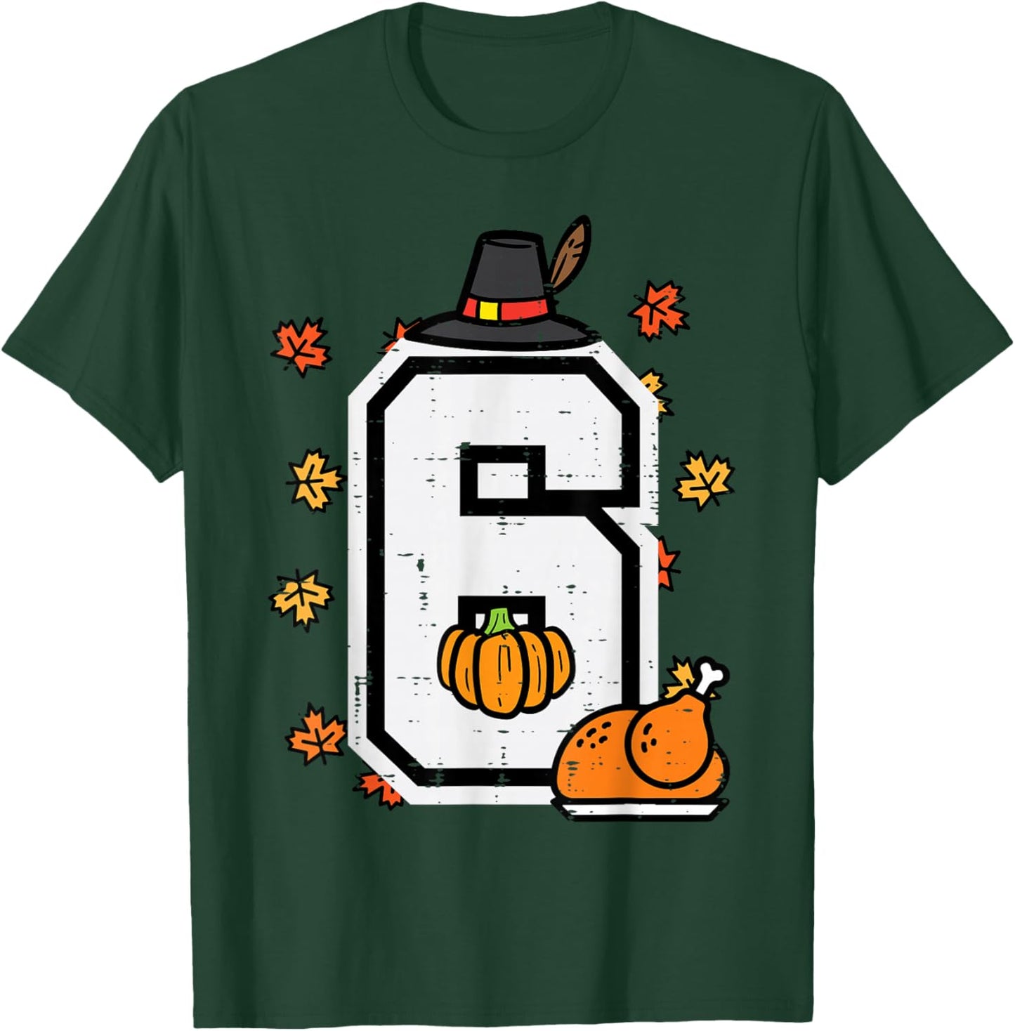 Number 6 Thanksgiving 6 7 Matching 67 Meme Men Women Kids T-Shirt - T-Shirt | Forest