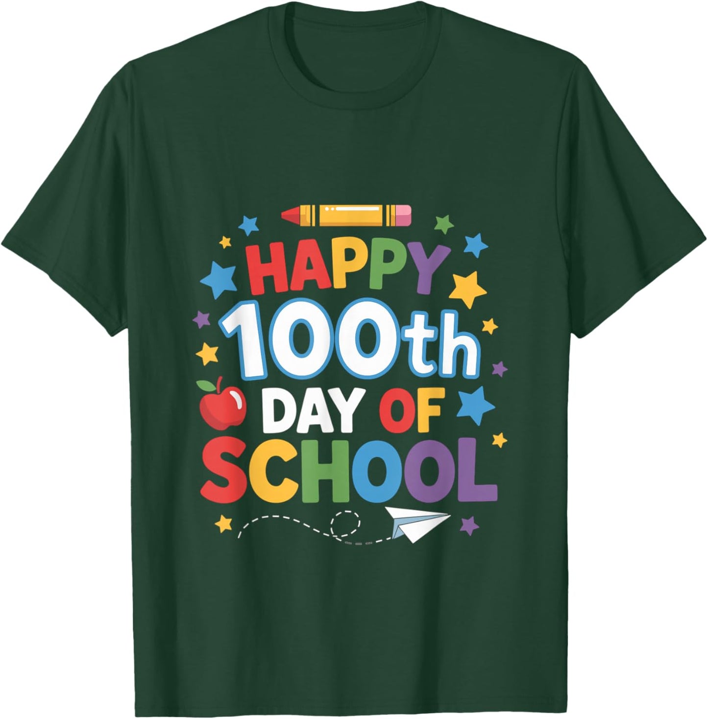 Happy 100th Day of School Boys T-Shirt - T-Shirt | Forest