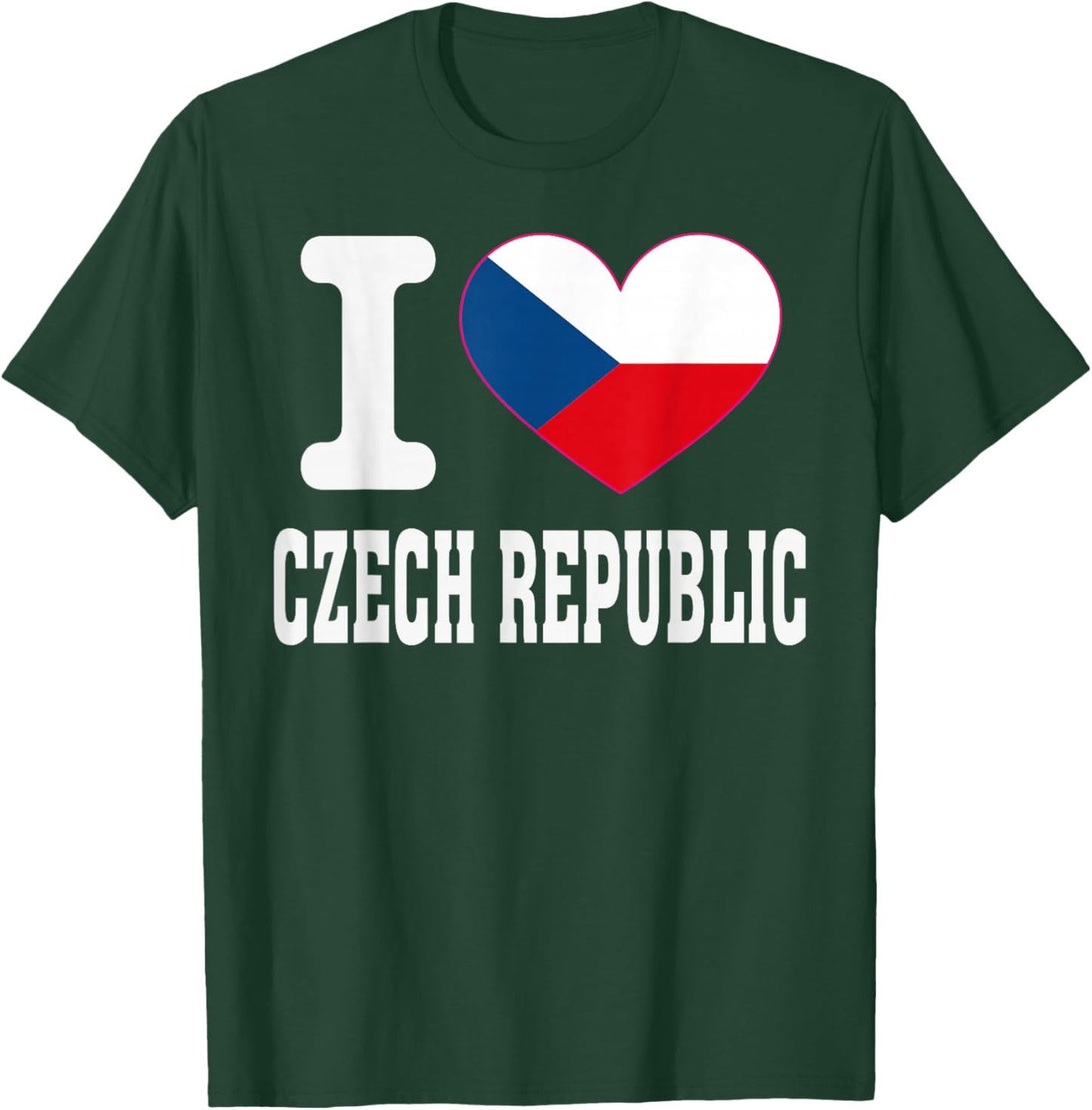 I Love Czech Republic Heart Souvenir Lovers Pride Travel T-Shirt - T-Shirt | Forest