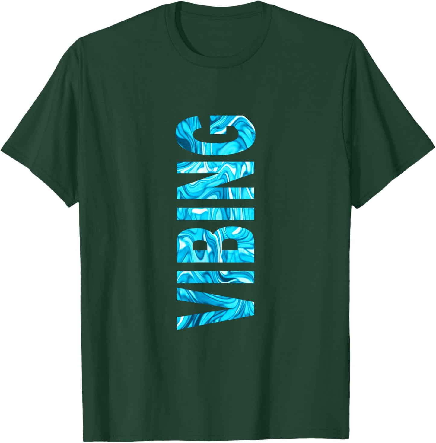 Blue Color Vibing Melted Blue Graphic T-Shirt - T-Shirt | Forest