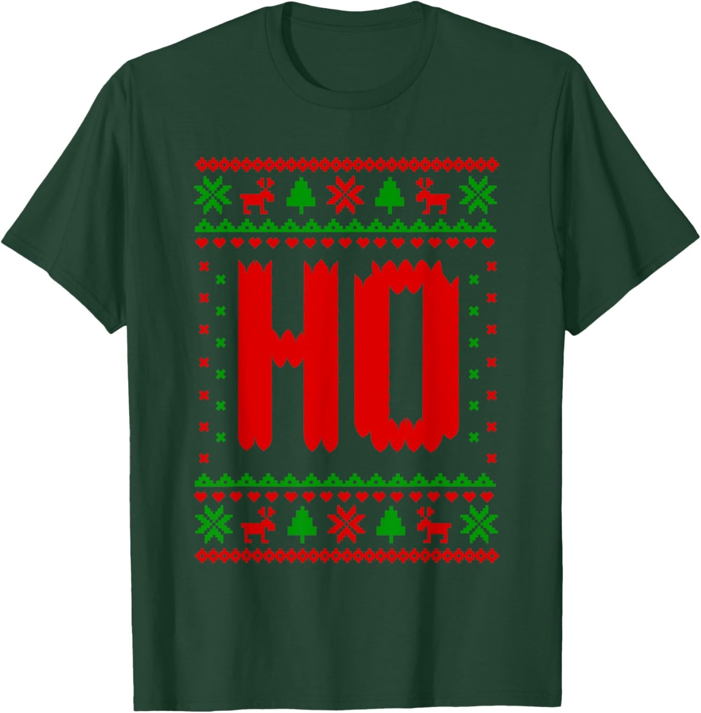 Where's My Ho at? Ho Merry Christmas Holiday Couples Ugly T-Shirt - T-Shirt | Forest