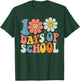 100 Days of School Teacher Groovy Retro 100th Day of School T-Shirt - T-Shirt | Forest