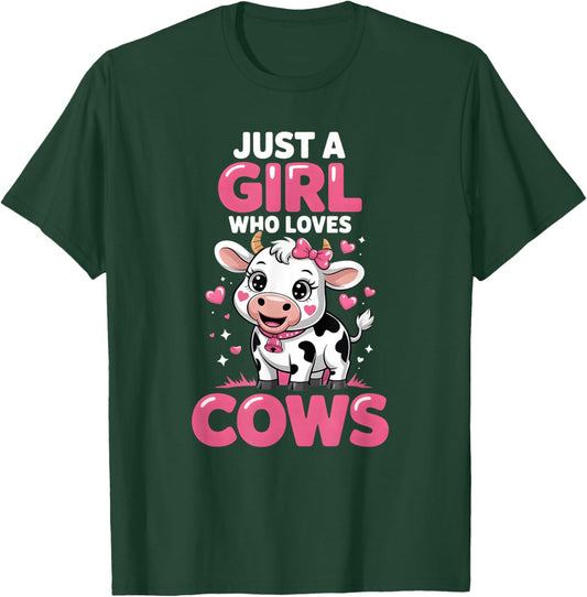 Girls Cow T-Shirt - T-Shirt | Forest
