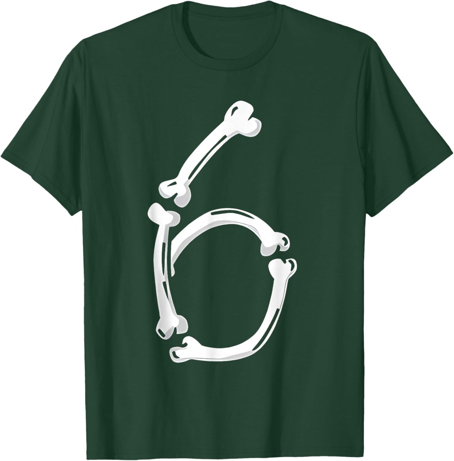 Skeleton Bone Number 6 Creepy Number 67 Six Seven Funny Meme T-Shirt - T-Shirt | Forest