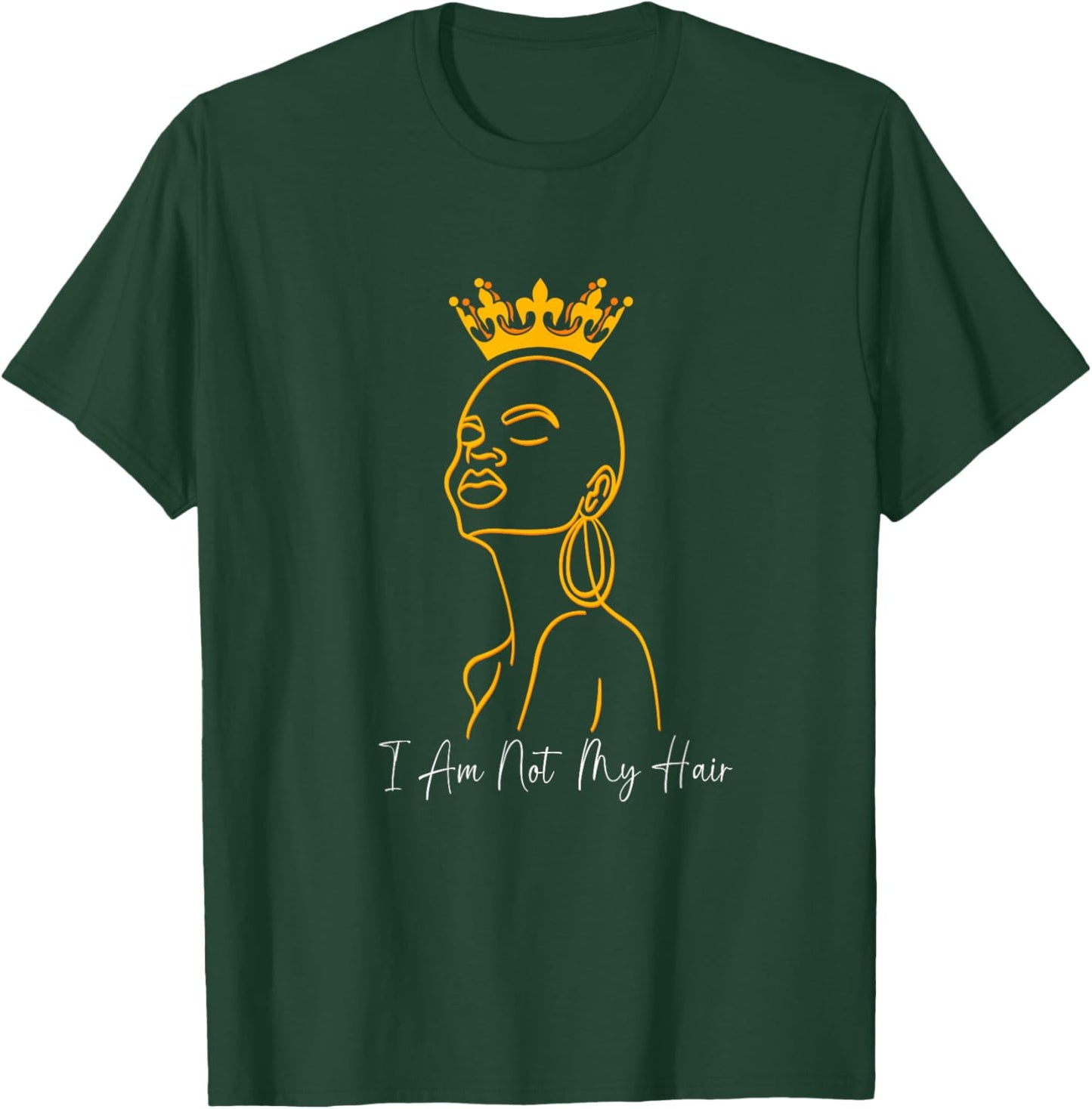 I Am Not My Hair Afro Queen Black Bald Woman T-Shirt - T-Shirt | Forest