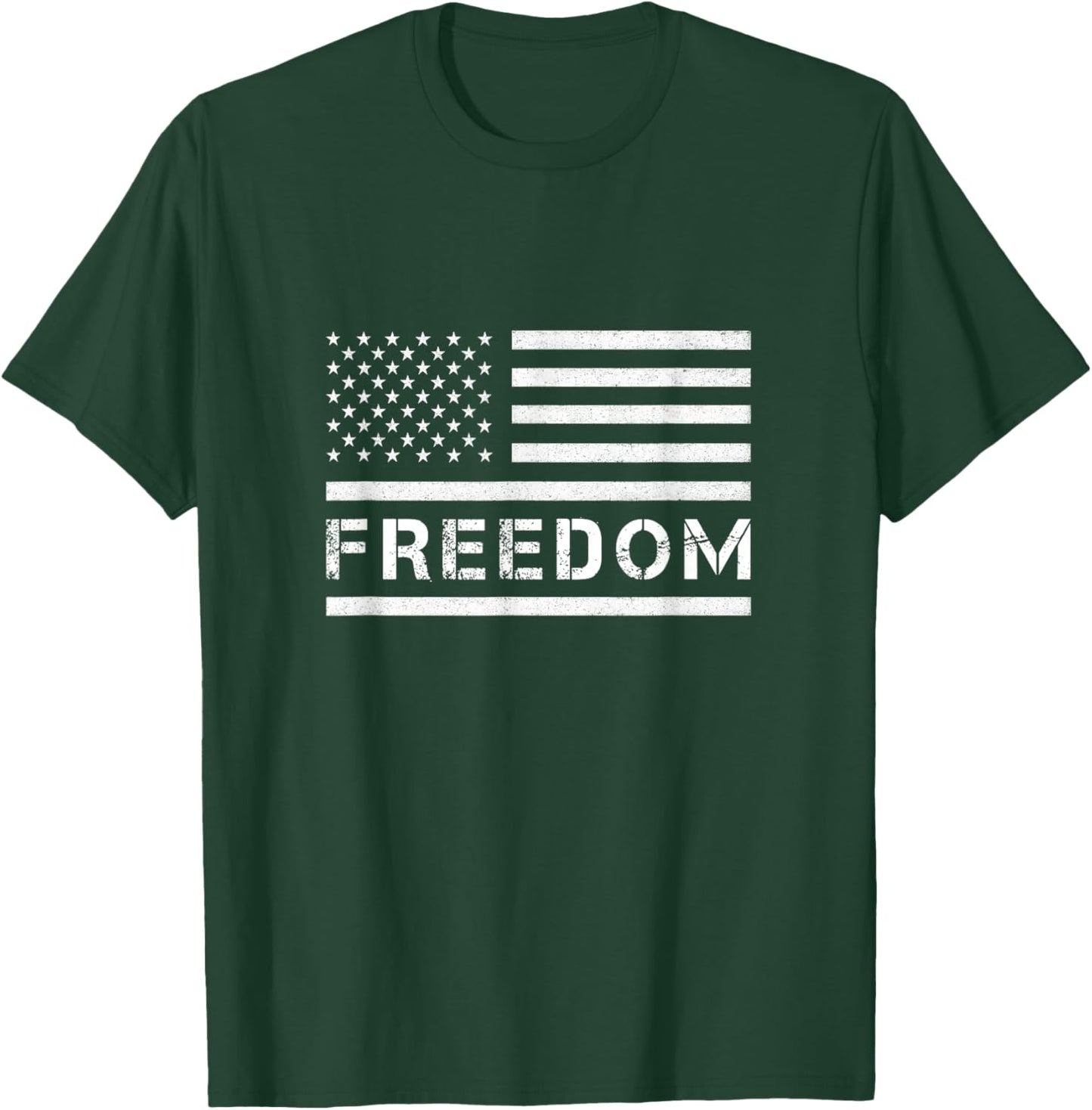 Freedom Shirt American Flag Graphic Patriotic Freedom T-Shirt - T-Shirt | Forest