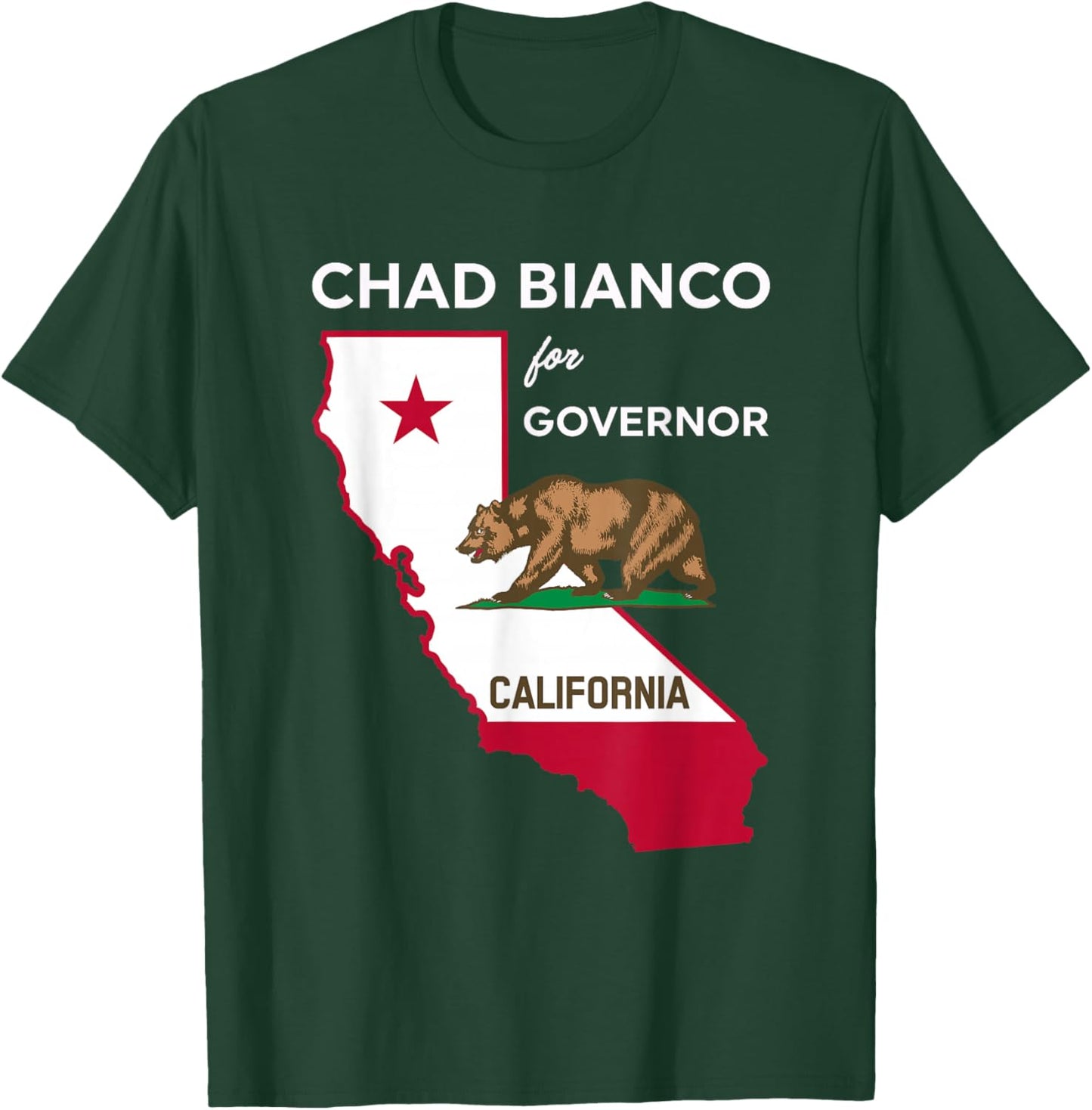 Bicanco 2026 Chad Bianco for Governor of California 2026 T-Shirt - T-Shirt | Forest
