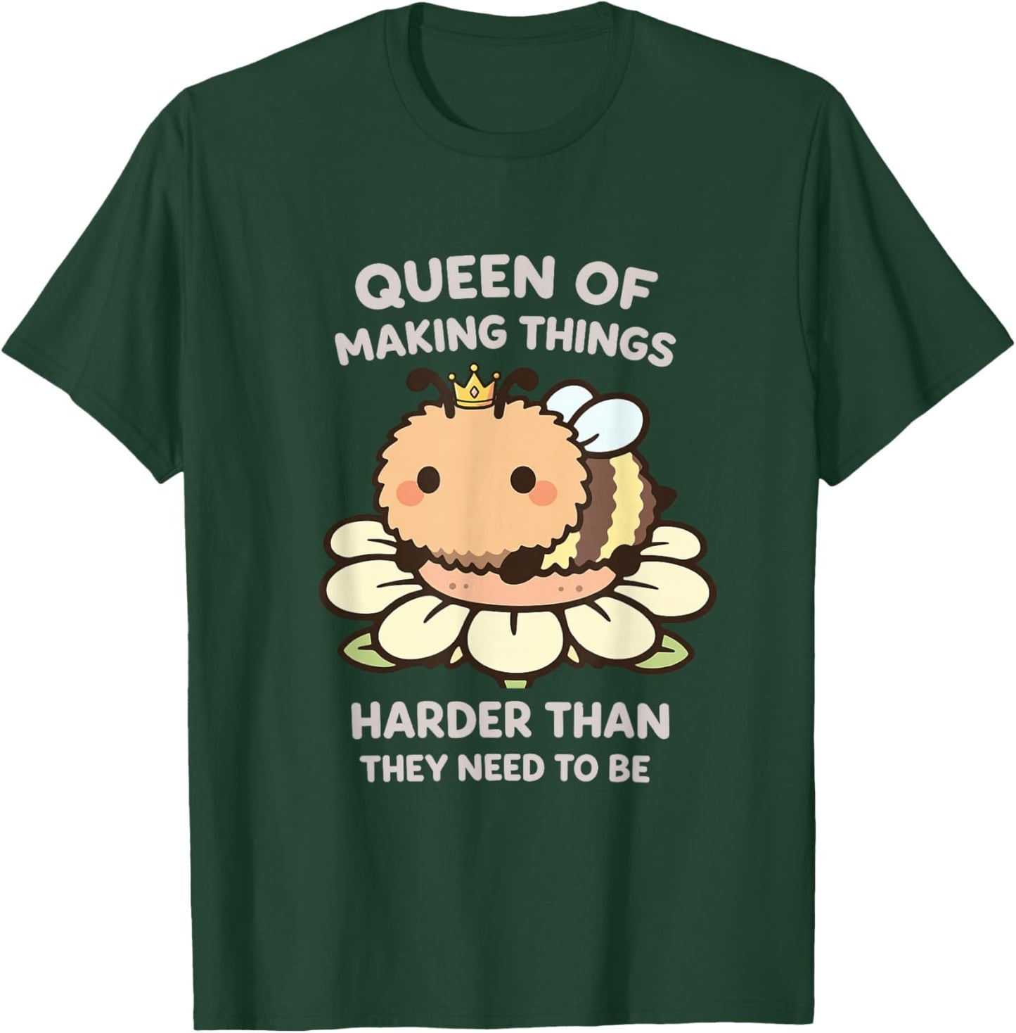 Funny Bee Queen Lover Meme Kawaii Funny Girls Women T-Shirt - T-Shirt | Forest