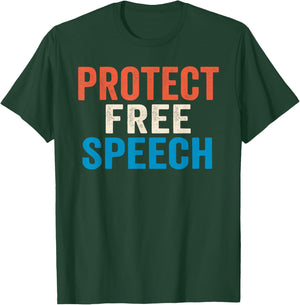 Protect Free Speech Shirt Retro Vintage Free Expression T-Shirt - T-Shirt | Forest