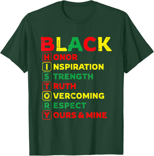 Black History Month Honor Inspiration Strength Truth Women T-Shirt - T-Shirt | Forest