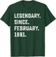 35th Birthday Gift Legendary Since February 1991 35 Yrs Old T-Shirt - T-Shirt | Forest