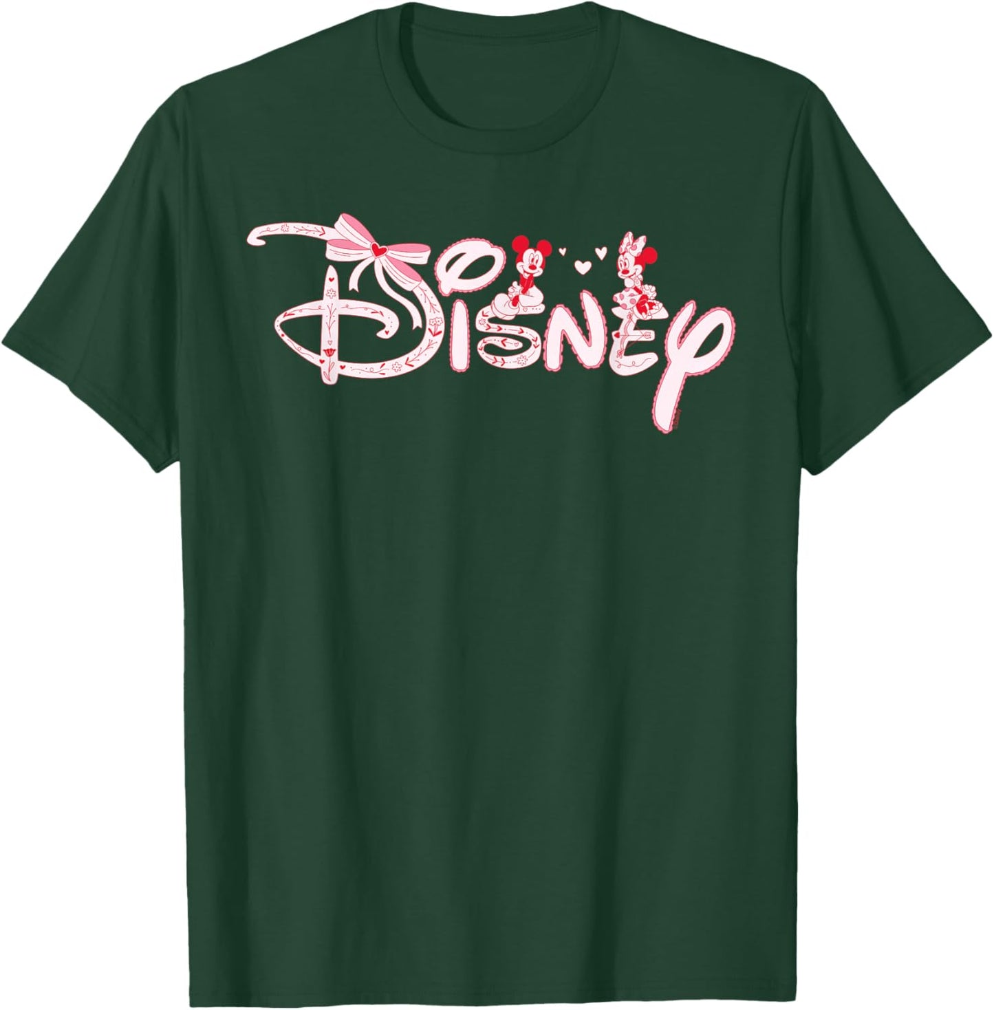 Disney Mickey & Minnie Coquette Valentine's Day Cute Trip T-Shirt - T-Shirt | Forest