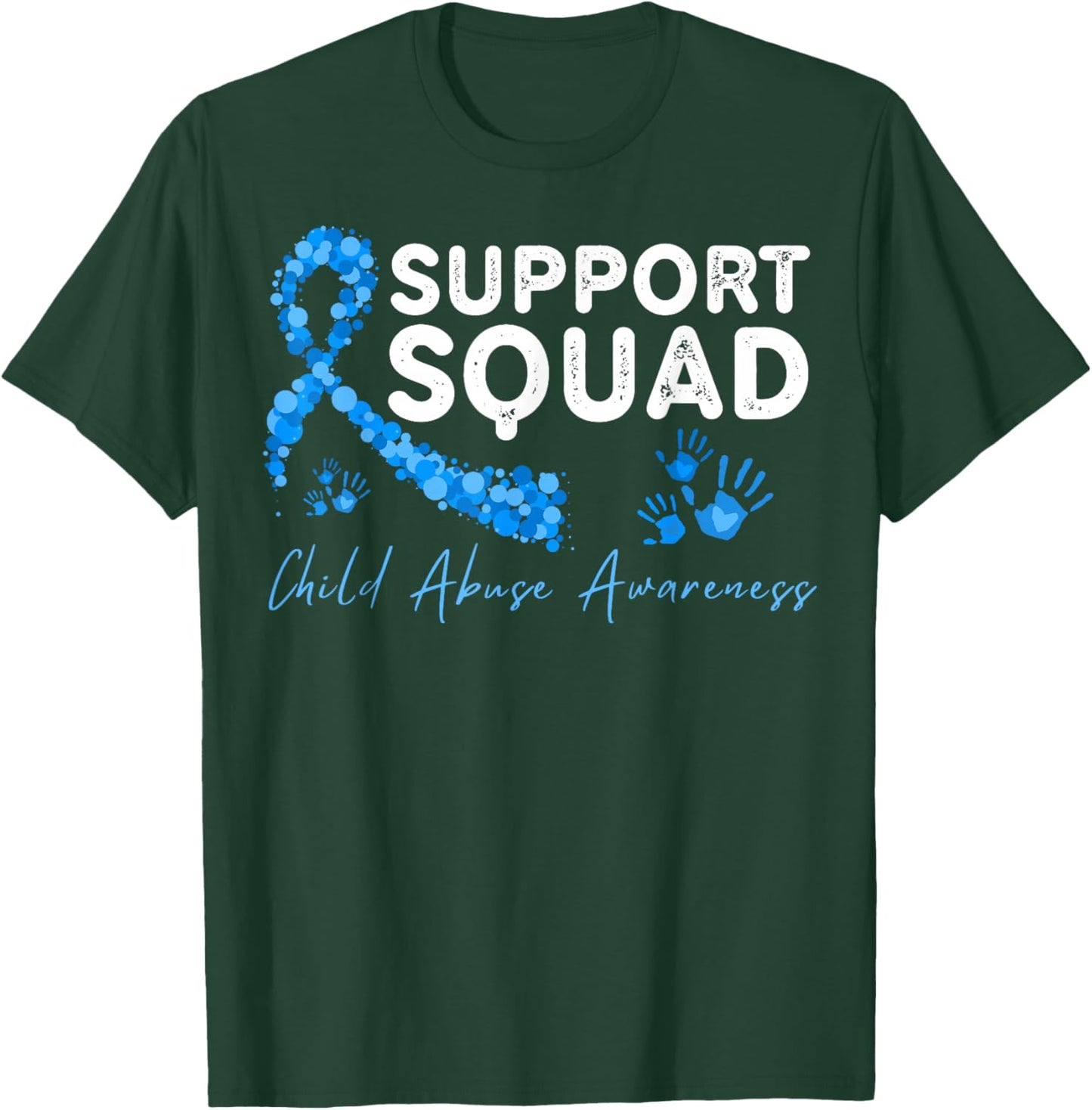Support Squad Child Abuse Prevention Awareness Men Women Kid T-Shirt - T-Shirt | Forest