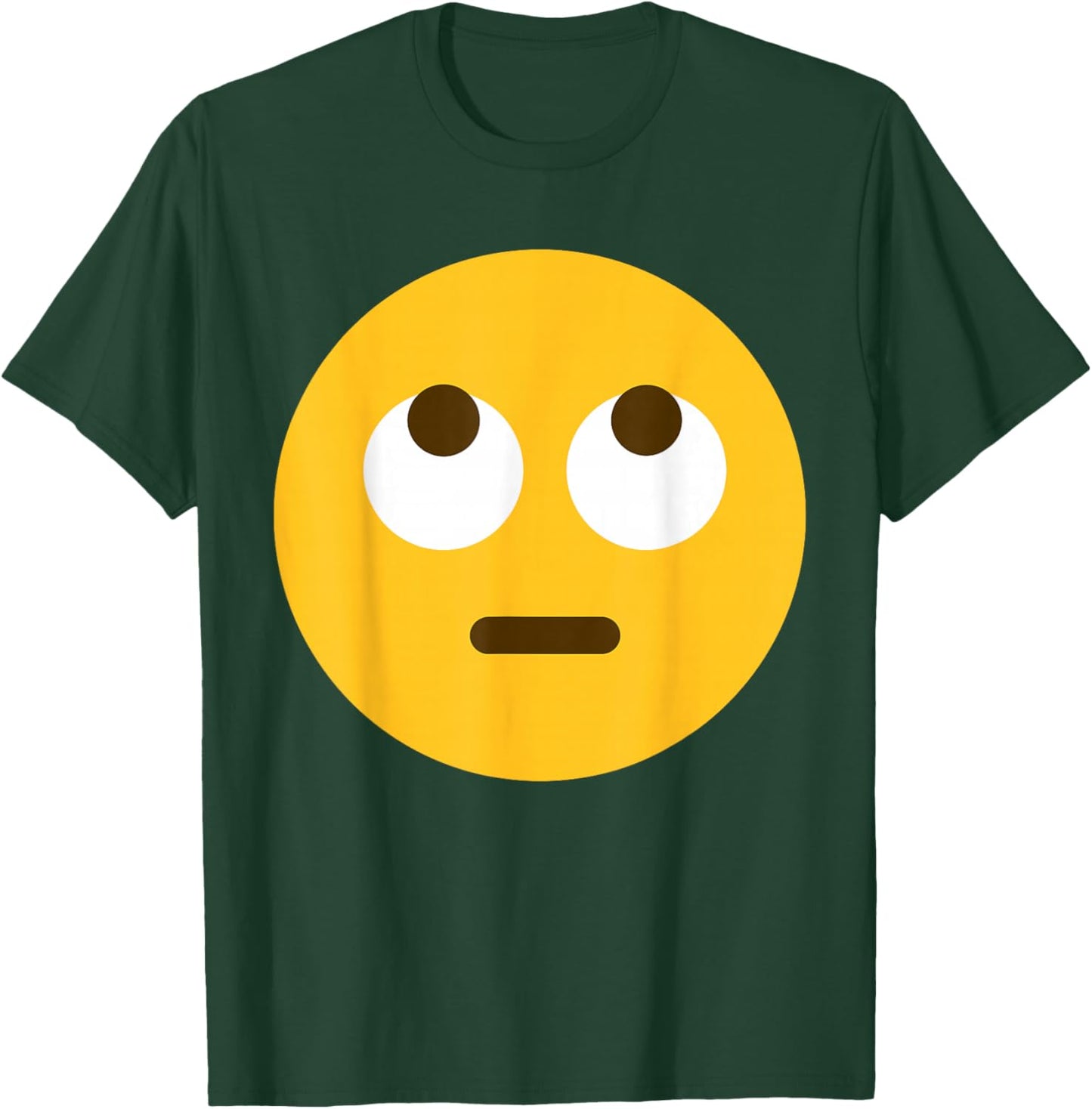 Funny Emoticon Face with Rolling Eyes Eye roll T-Shirt - T-Shirt | Forest