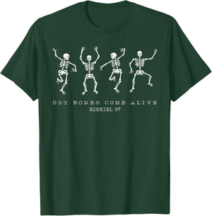 Funny Dry Bones Come Alive Ezekiel 37 Ballet Skeleton T-Shirt - T-Shirt | Forest