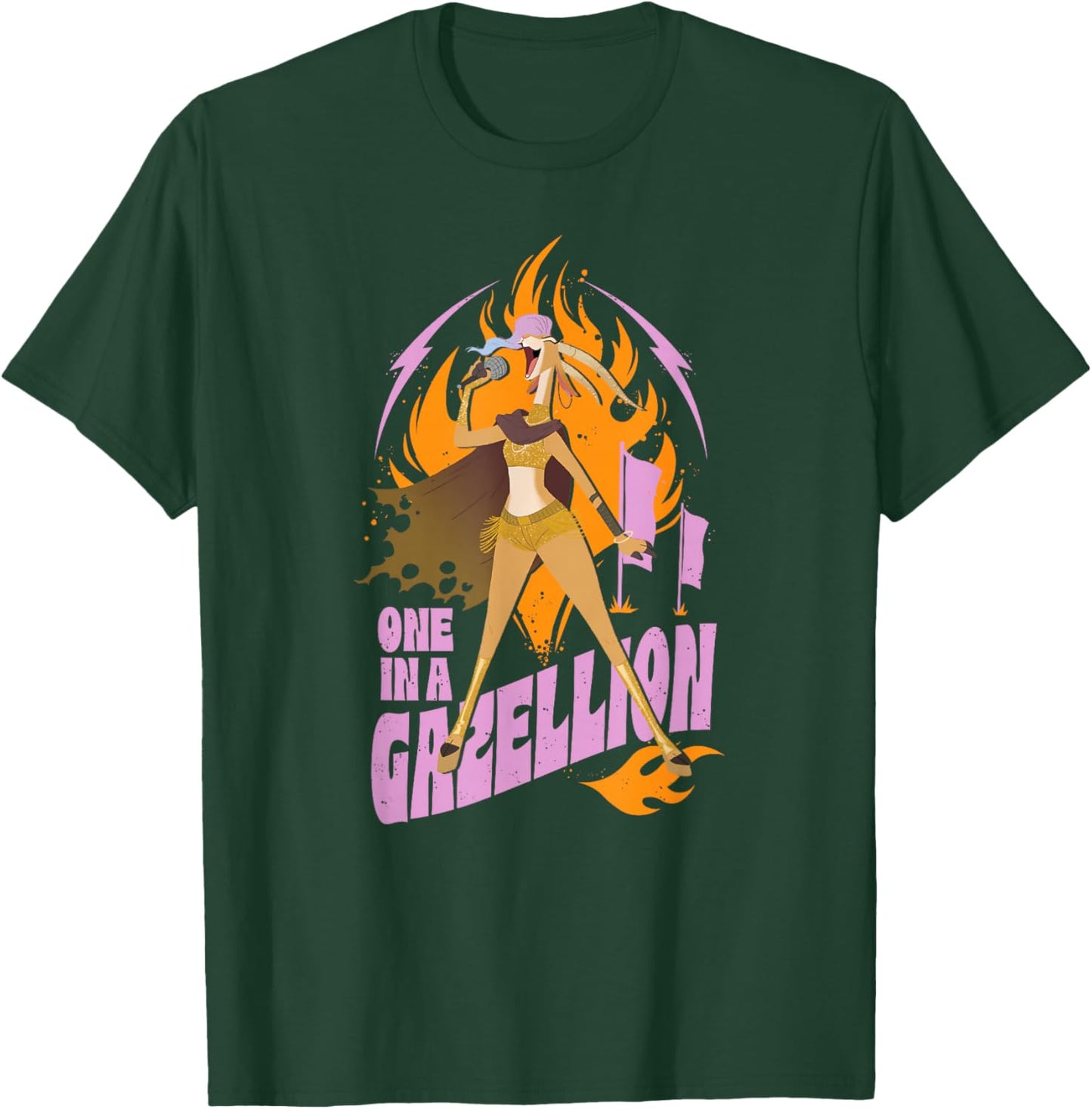 Disney Zootopia 2 One in A Gazellion Gazelle Distressed T-Shirt - T-Shirt | Forest