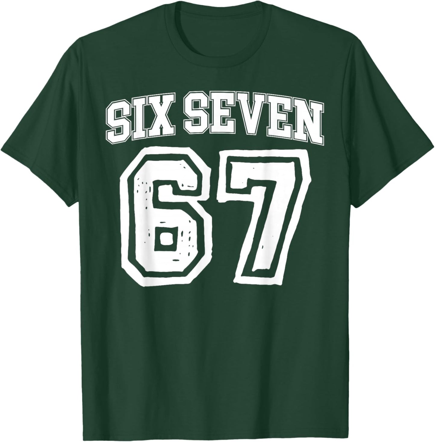 Number 67 Numbered Uniform Sports Jersey Team 67th Birthday T-Shirt - T-Shirt | Forest