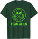 Team Alien – Funny Green Extraterrestrial Peace Sign Cartoon T-Shirt - T-Shirt | Forest
