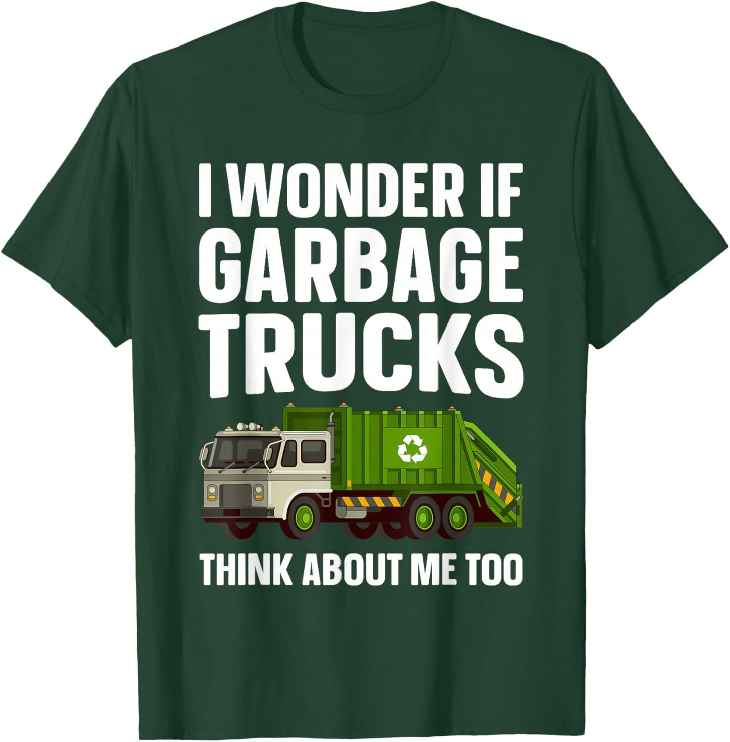 Garbage Truck Art Women Kids Recycling Garbage Truck T-Shirt - T-Shirt | Forest