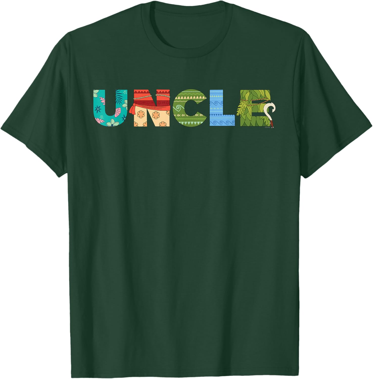 Disney Moana Letters Uncle Birthday Gift Family Disney Trip T-Shirt - T-Shirt | Forest