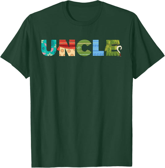 Disney Moana Letters Uncle Birthday Gift Family Disney Trip T-Shirt - T-Shirt | Forest