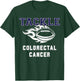 Tackle Colorectal Cancer Awareness Football T-Shirt - T-Shirt | Forest