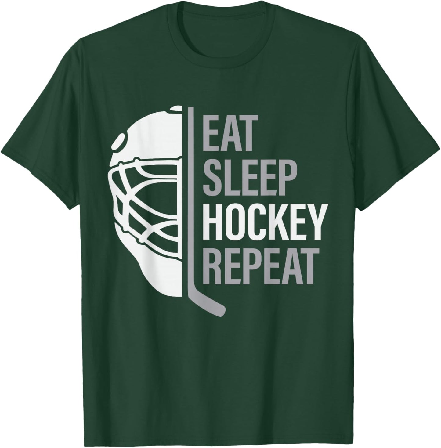 Ice Hockey Player Eat Sleep Hockey Repeat & Youth T-Shirt - T-Shirt | Forest