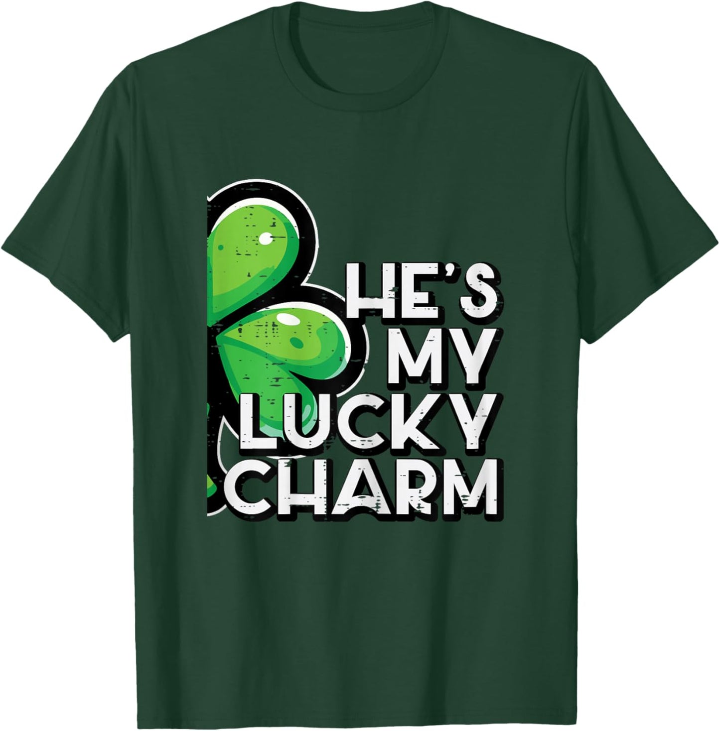St Patricks Day Hes My Lucky Charm Couple Matching Women T-Shirt - T-Shirt | Forest