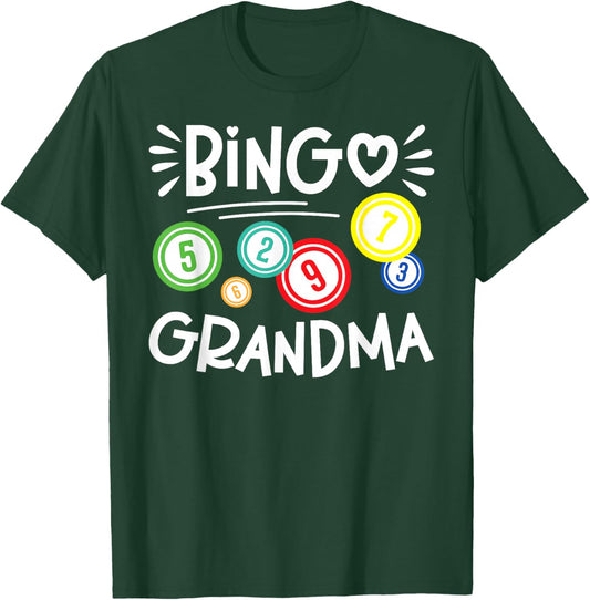 Bingo Grandma Bingo Lover Bingo Enthusiasts Bingo Player T-Shirt - T-Shirt | Forest