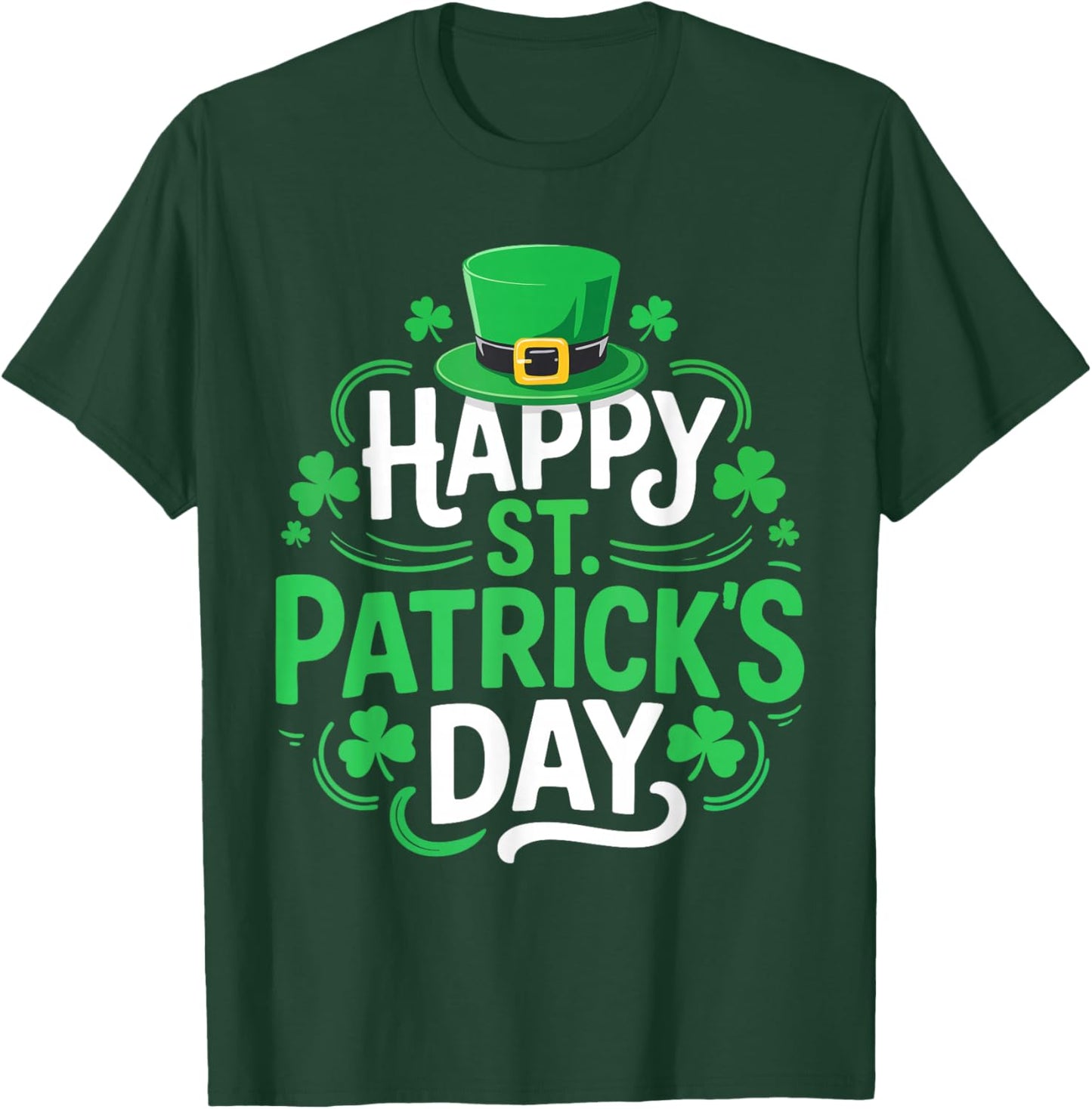 Happy St Patrick's Day Shirt Funny Irish Men Women Kids T-Shirt - T-Shirt | Forest