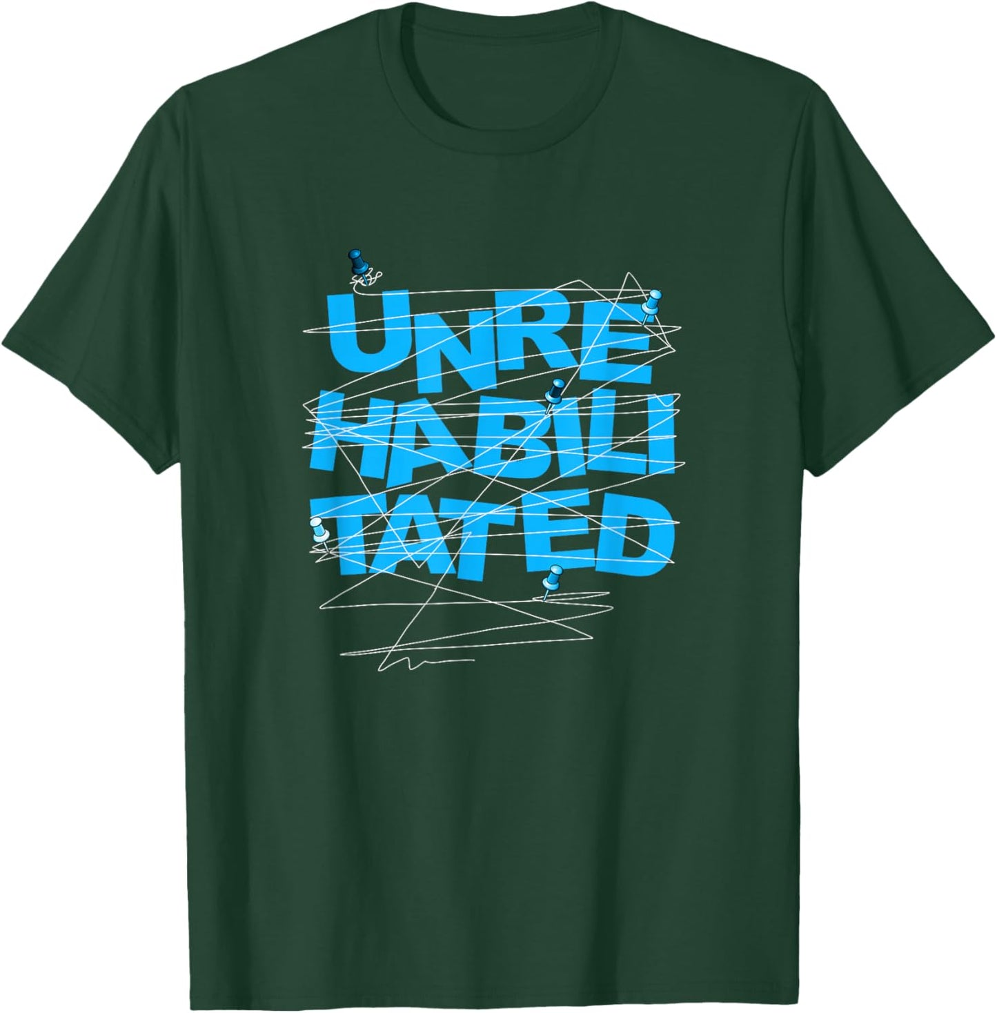 Blue Color Unrehabilitated Blue Graphic T-Shirt - T-Shirt | Forest