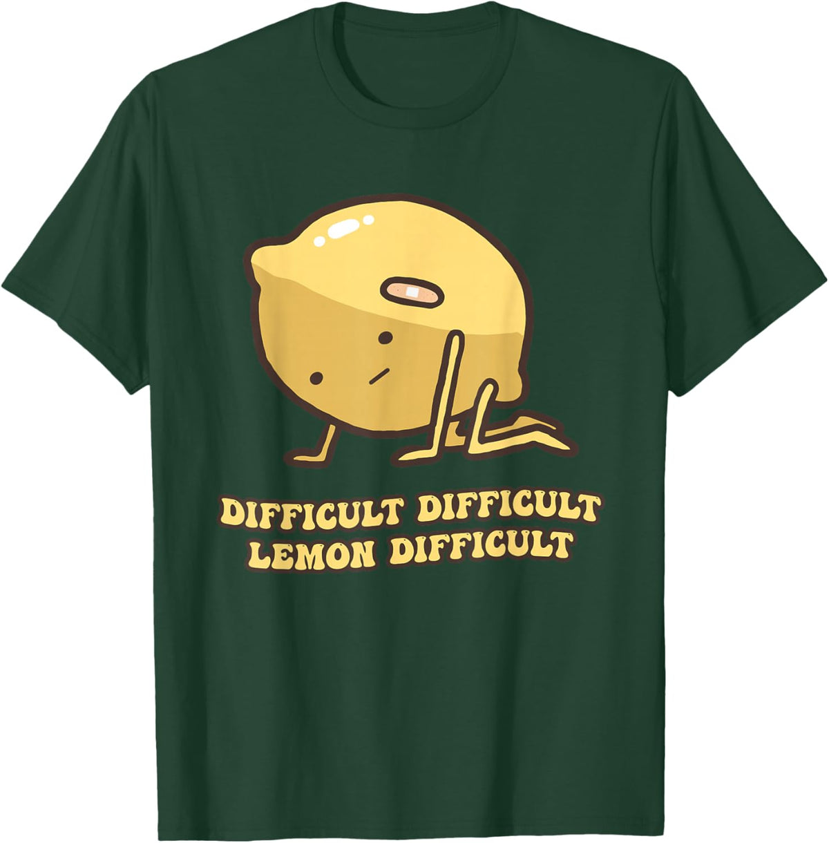Difficult Difficult Lemon Difficult Funny Design T-Shirt - T-Shirt | Forest
