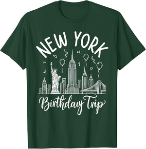 New York Birthday Trip NYC Skyline T-Shirt - T-Shirt | Forest