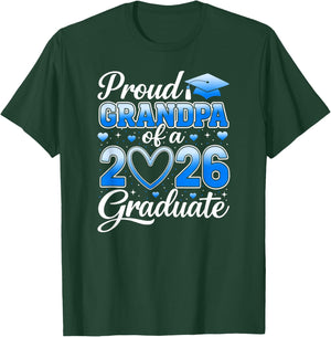 Proud Grandpa of A Class of 2026 Graduate Senior Graduation T-Shirt - T-Shirt | Forest