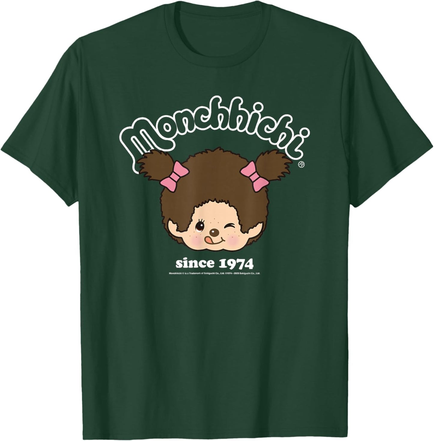 Monchhichi Since 1974 Happy Little Fluffy Girl T-Shirt - T-Shirt | Forest