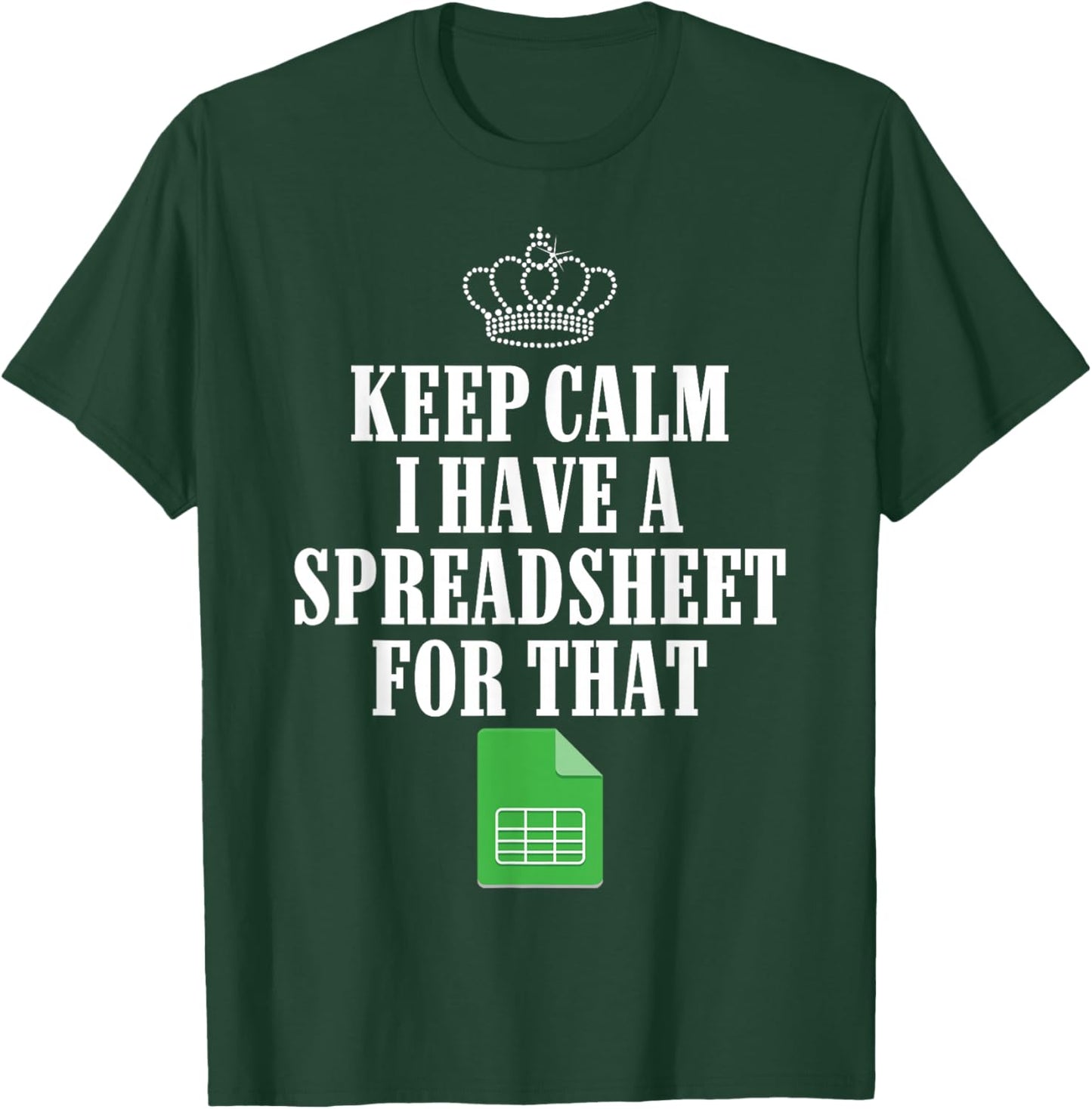Funny Accounting Art Women Spreadsheets Accountant T-Shirt - T-Shirt | Forest