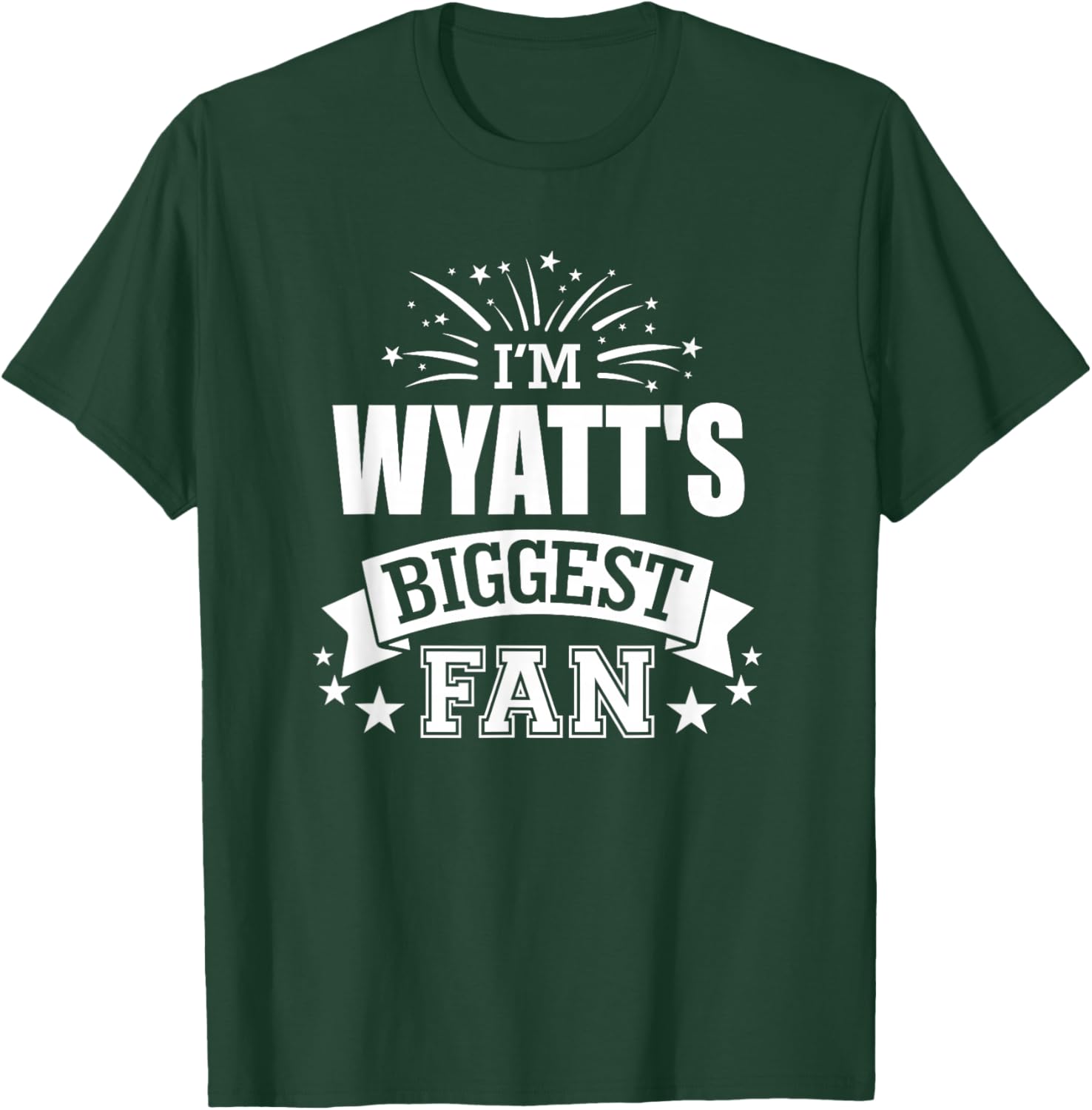 Wyatt Personalized Name Sports Fan Birthday Graduation T-Shirt - T-Shirt | Forest