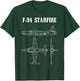 F-94 Starfire American Airplane Aircraft Blueprint T-Shirt - T-Shirt | Forest