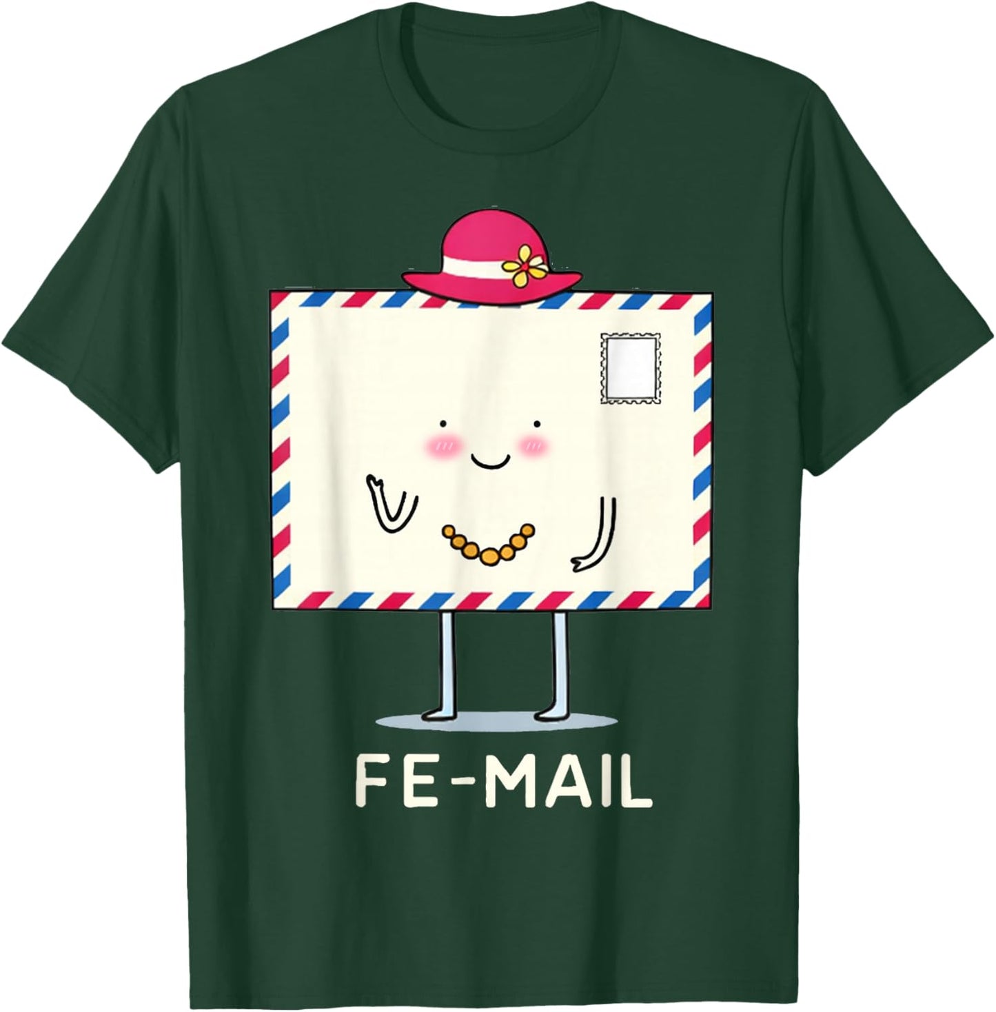 Funny Valentines Couple Matching Mail Fe-Mail Humor Pun Joke T-Shirt - T-Shirt | Forest
